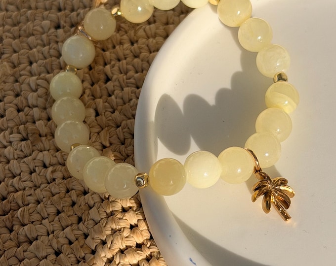 Yellow PALM bracelet by April & Cloud