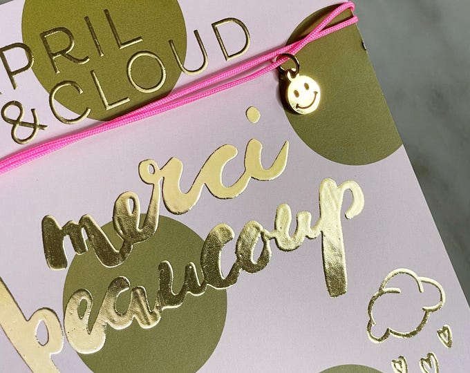 SMILE Armband neonpink