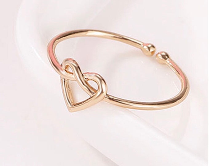 Heart Knot Ring Adjustable Size