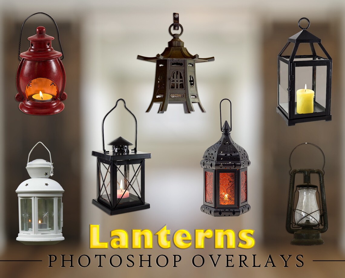 Lanterns Overlay Overlays for Digital Etsy