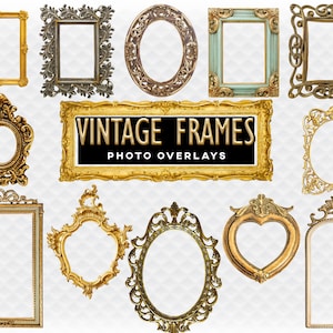 Vintage Frames Photo Frame - 30 High Quality Photoshop Photo Overlays For Photographers, Scrapbook, Clip Art