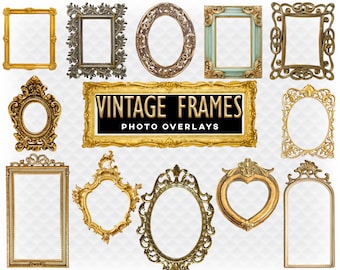 Vintage Frames Photo Frame - 30 High Quality Photoshop Photo Overlays For Photographers, Scrapbook, Clip Art