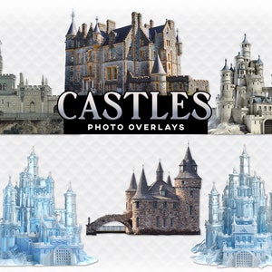 Castles Overlay Photoshop Overlays for Photoshop. Digital Scrapbooking. Composite. Transparent PNG Castle PNG Clipart Castle Digital Overlay