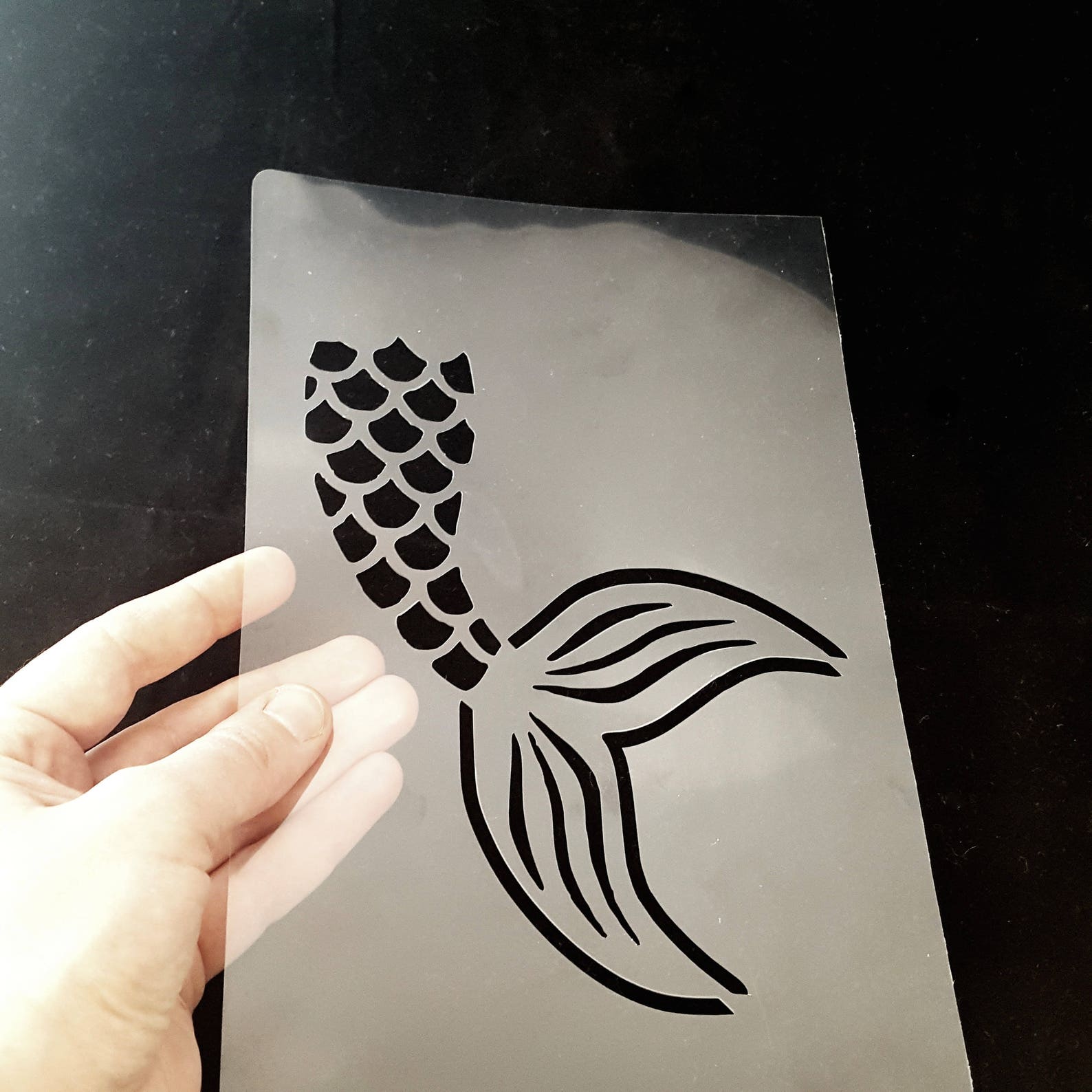 Mermaid tail stencil ocean stencil sea theme party kids | Etsy