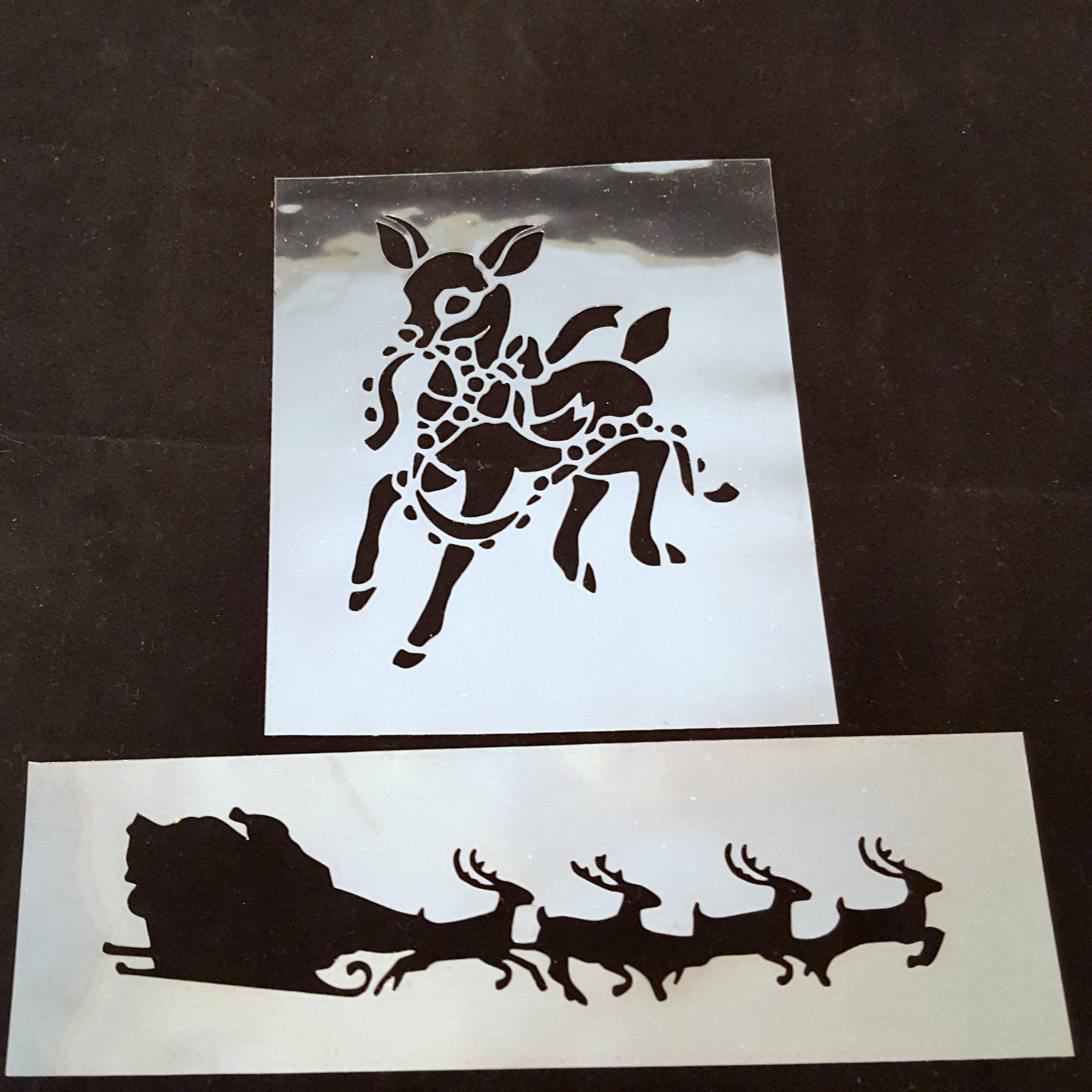 christmas stencils santa and reindeer stencil diy stencil christmas card stencils