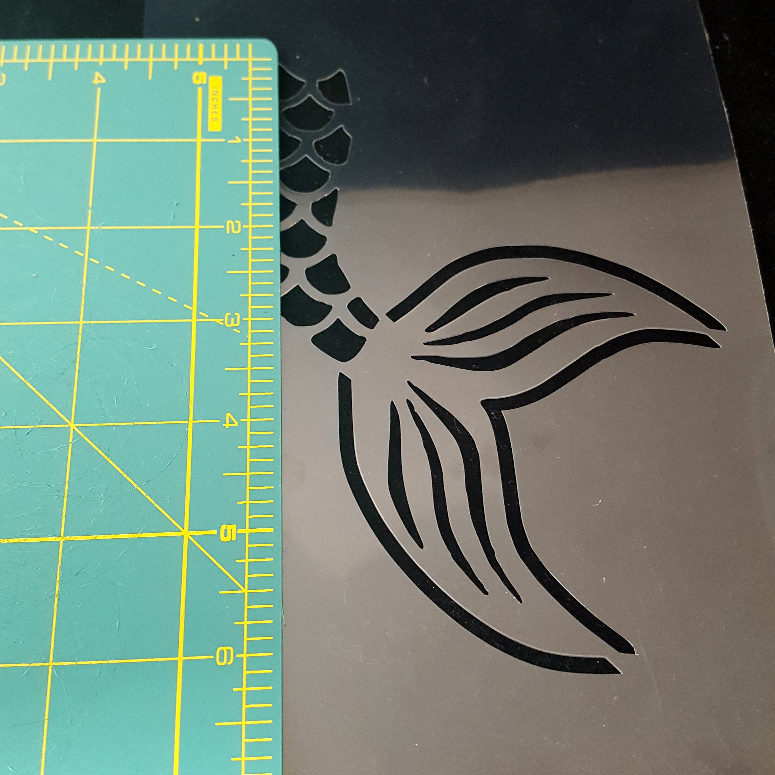 Mermaid tail stencil ocean stencil sea theme party kids | Etsy