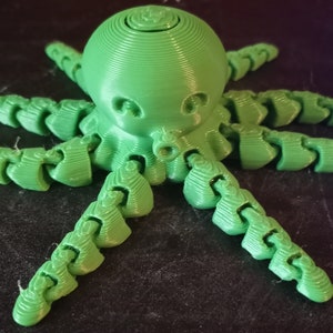 Cute Mini Octopus Flexible 3D Fidget Toy Flexible Articulated Octopus 3D Print Toy Sensory Stim Fidget Stress Relief