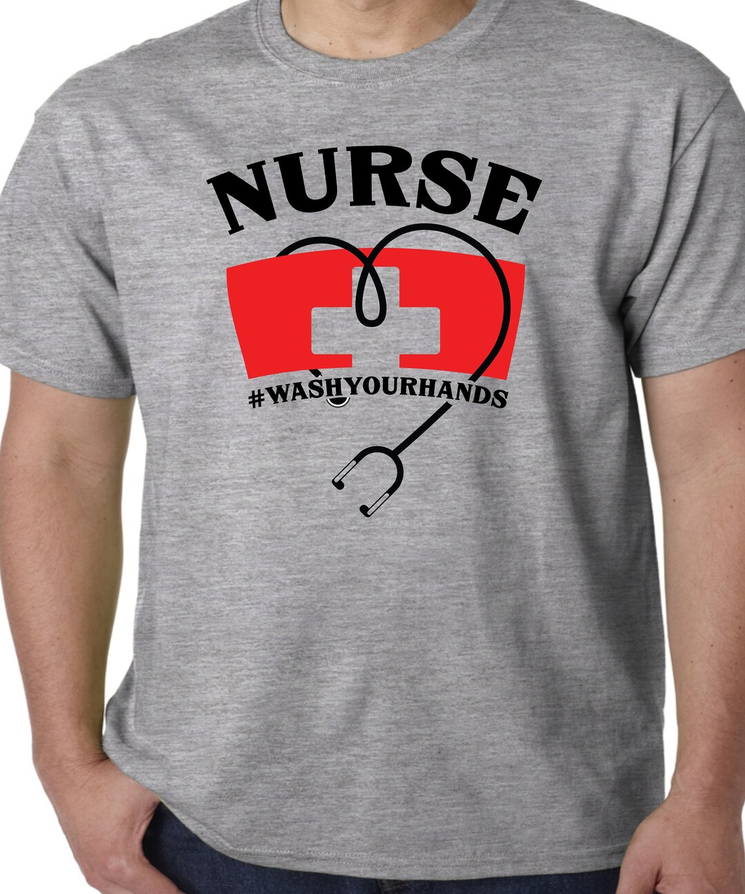 New Nurse Wash Your Hands Heart Stethoscope Social Distancing Virus ...