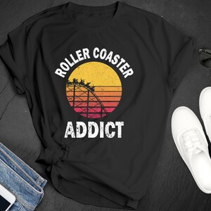 National Roller Coaster Addict Day Fair Rides Amusement Park Premium Short Sleeve Unisex T-shirt Tee Shirt Small 3XL Free Shipping Gift