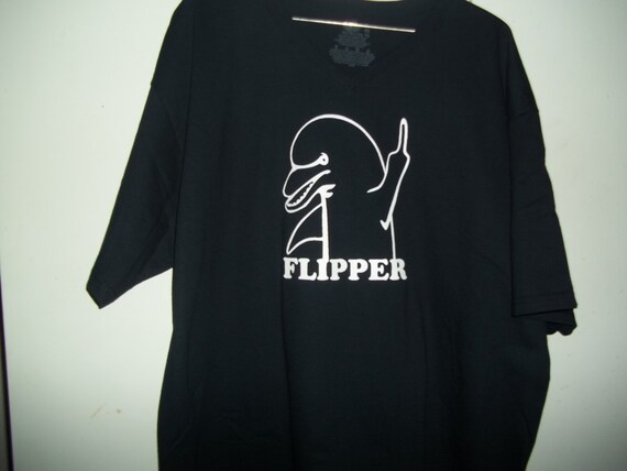 Flipper Dolphin Humor T-shirt: Trendy Graphic Tee - Etsy