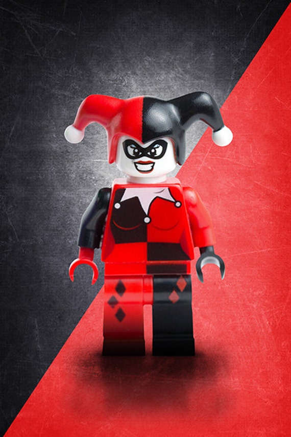 Lego Harley Quinn Poster Wall Art Custom Made Kids Room Etsy