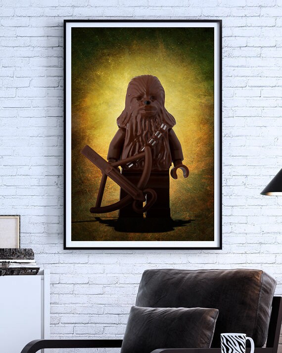 Lego Star Wars Chewbacca Wandkunst Eigenbau Kids Room Decor Foto Digital Art