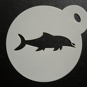 Nouveau pochoir unique sur mesure de 60 mm pour les dauphins, artisanat et peinture faciale