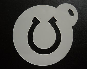 Unique bespoke new 60mm horse shoe cookie, craft & face painting stencil