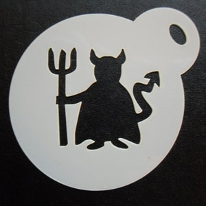 Unieke op maat gemaakte nieuwe 60mm duivel cookie, ambacht & schminken stencil
