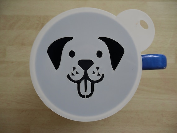 Unique Bespoke New 100mm Dog Face Cute Craft and Coffee Stencil - Etsy