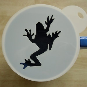 Unique bespoke new 100mm frog craft and coffee stencil