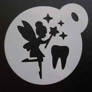 Nouveau pochoir unique de 60 mm pour biscuits, créations manuelles et peintures faciales de fée des dents sur mesure