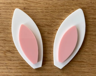 Bunny ears double layer cupcake toppers