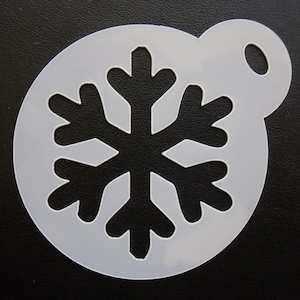 Nouveau biscuit en forme de flocon de neige unique de 60 mm, pochoir artisanal et maquillage