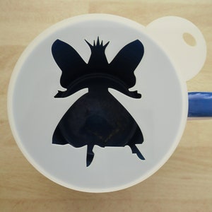 Unique bespoke new 100mm fairy princess craft and coffee stencil