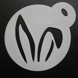 Unique bespoke new 60mm bunny ears folded cookie, craft & face painting stencil