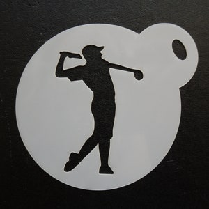 Pochoir pour biscuits, créations artisanales et maquillage pour joueur de golf de 60 mm sur mesure unique