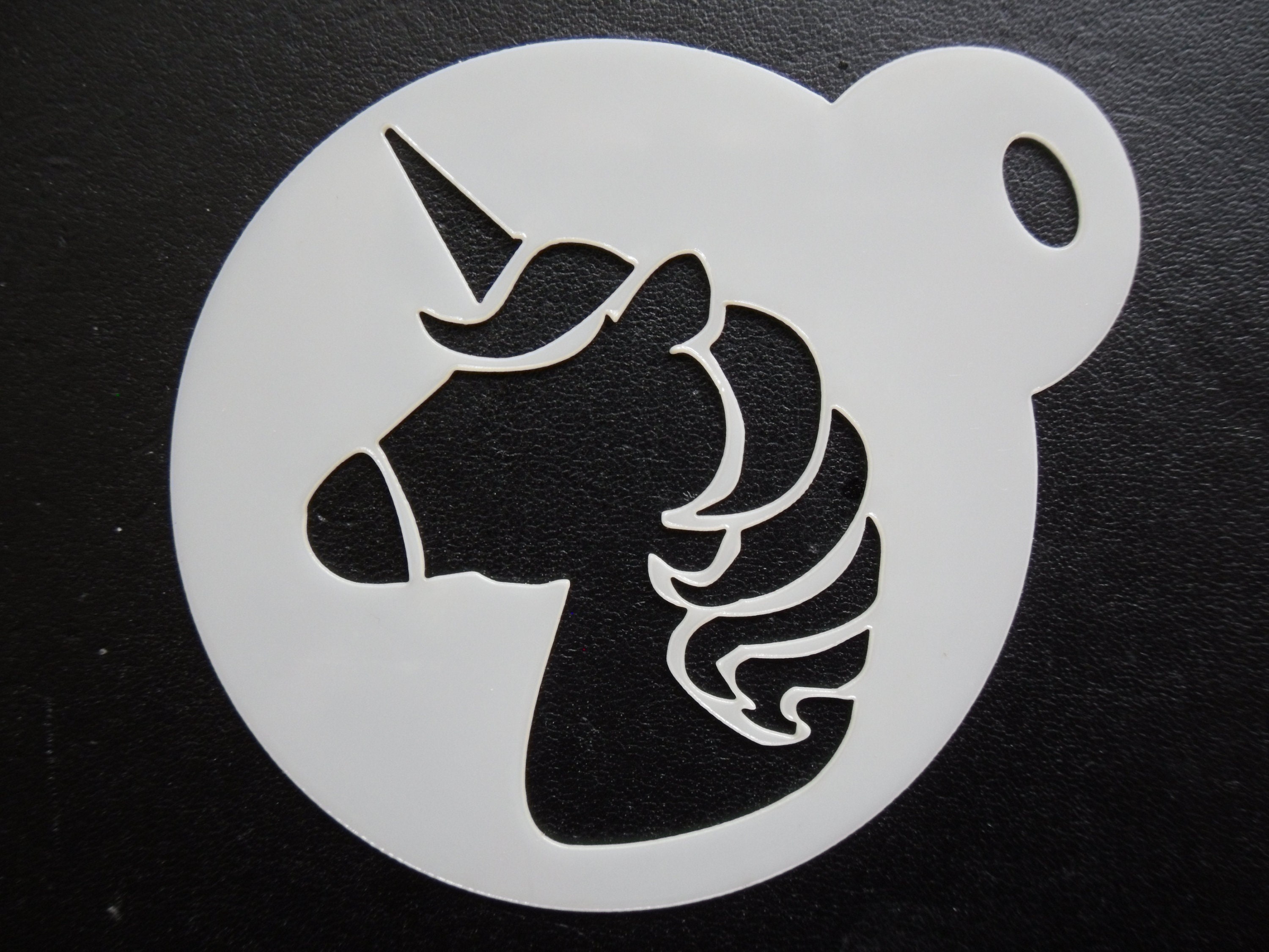 Unique Bespoke New 60mm Unicorn Style Cookie, Craft & Face Painting Stencil  