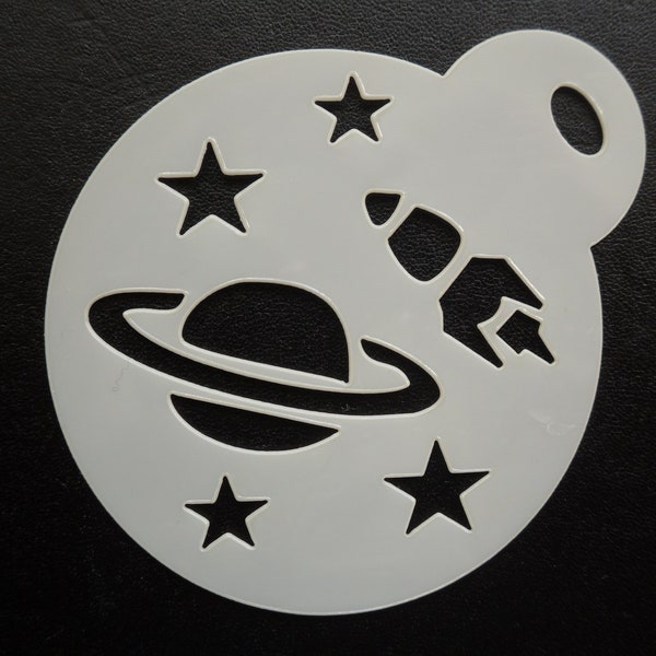 Unique bespoke new 60mm space cookie, craft & face painting stencil