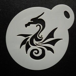 Pochoir unique sur mesure pour biscuits, artisanat et maquillage avec un nouveau dragon de 60 mm