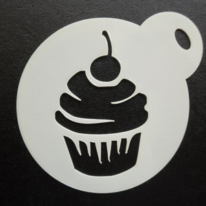 Nuovo biscotto cupcake da 60 mm su misura, stencil artigianale e face painting
