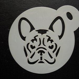 Nouveau pochoir pour biscuits, créations artisanales et maquillage pour bouledogue français de 60 mm sur mesure