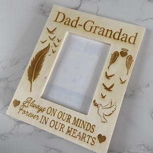 Personalised wooden memorial photo frame, memorial frame, special memory photo frame