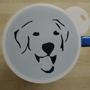 Unique bespoke new 100mm labrador craft and coffee stencil