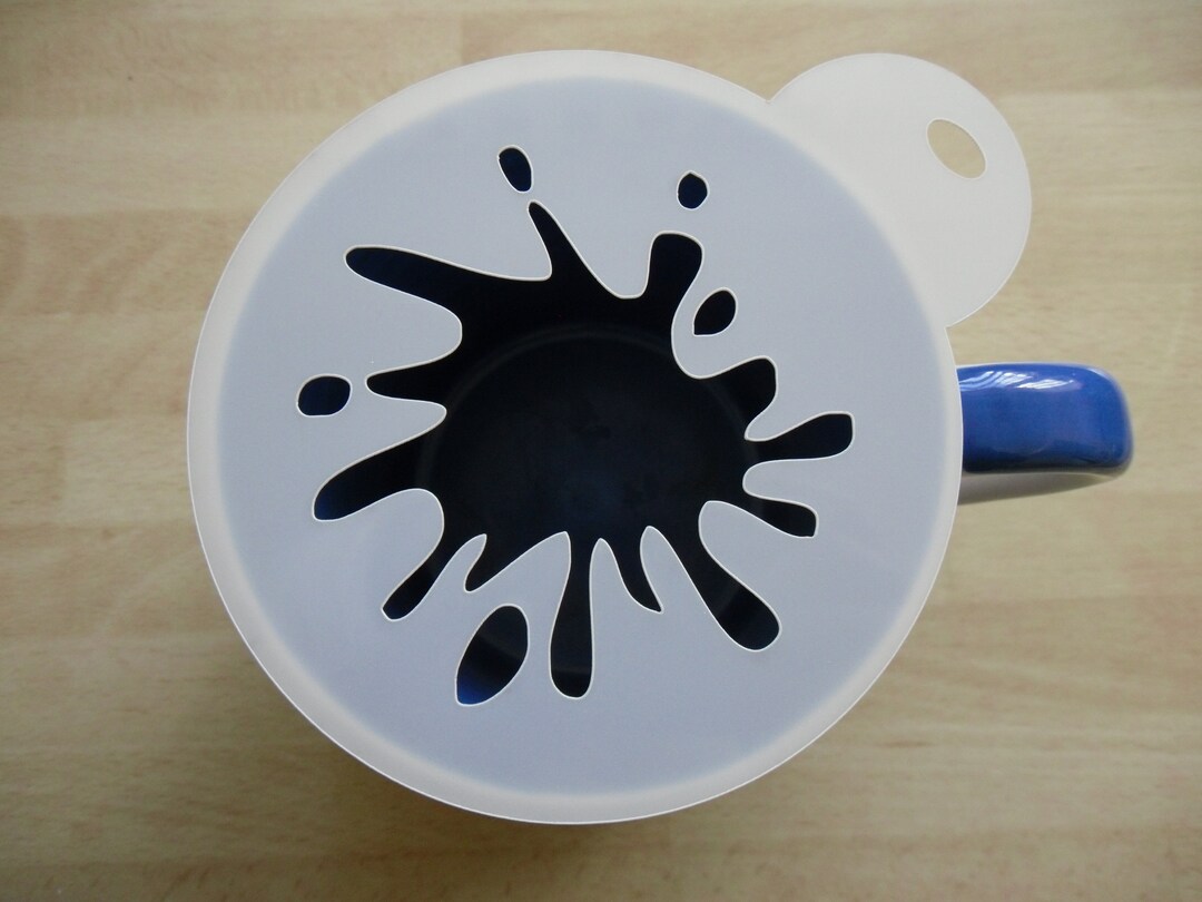 Unique Bespoke New 100mm Paint Splash Craft and Coffee Stencil - Etsy