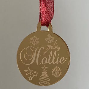 Personalised christmas tree decoration, christmas bauble