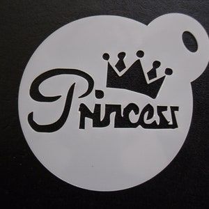 Novo estêncil exclusivo de letras de princesa de 60 mm sob medida, artesanato e pintura facial