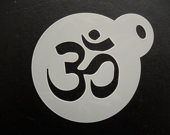 Unique bespoke new 60mm yoga symbol cookie, craft & face painting stencil