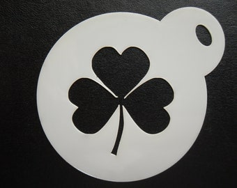 Unique bespoke new 60mm shamrock cookie, craft & face painting stencil