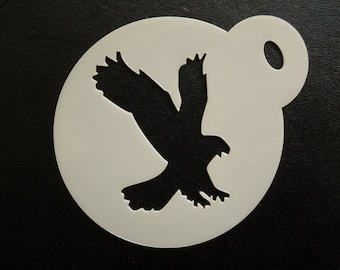 Unique bespoke new 60mm eagle cookie, craft & face painting stencil
