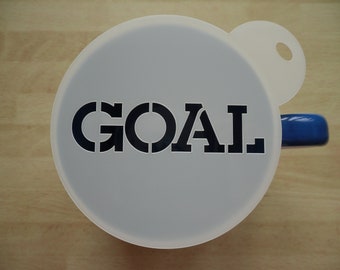 Unique bespoke new 100mm goal craft and coffee stencil