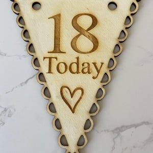 Personalised wooden bunting