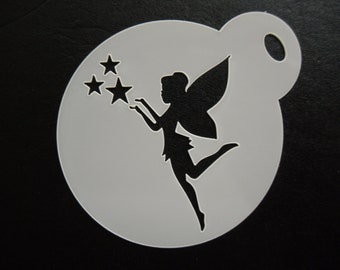 Unique bespoke new 60mm fairy wings cookie, craft & face painting stencil