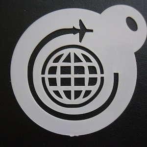 Pochoir unique sur mesure pour biscuits, créations artisanales et maquillage globe terrestre de 60 mm