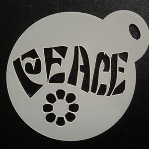 Unico su misura nuovo biscotto per la scrittura della pace da 60 mm, stencil craft & face painting