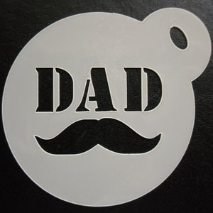 Novo biscoito de bigode de pai de 60 mm exclusivo, estêncil de artesanato e pintura facial