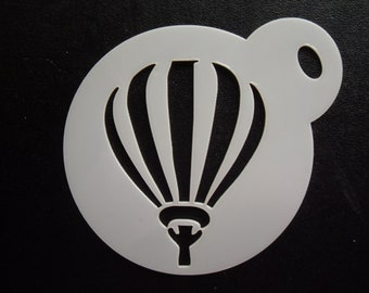 Unique bespoke new 60mm hot air balloon cookie, craft & face painting stencil