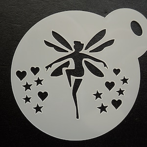 Unique bespoke new 60mm fairy dust cookie, craft & face painting stencil