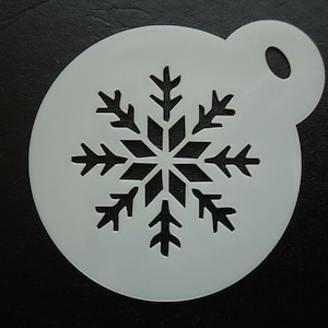 Nouveau pochoir unique sur mesure pour biscuits, travaux manuels et maquillage en flocon de neige de 60 mm