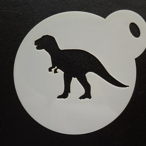 Plantilla exclusiva para galletas, manualidades y pintura facial T Rex de 60 mm hecha a medida